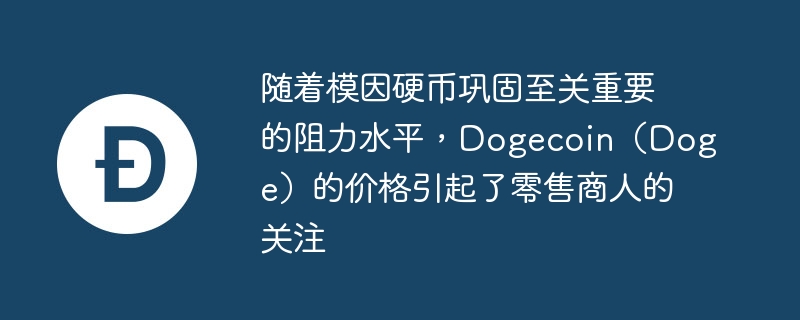 随着模因硬币巩固至关重要的阻力水平，Dogecoin（Doge）的价格引起了零售商人的关注
